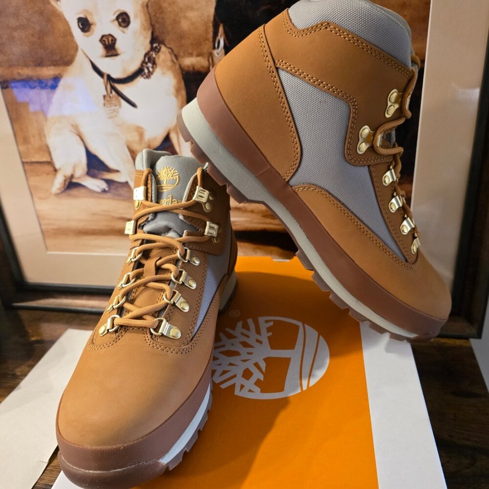 Timberland Euro Hiker Mid Lace Boot Wheat Nubuck (TB0A28GY 754) Men's Size 10.5 - Picture 3 of 15